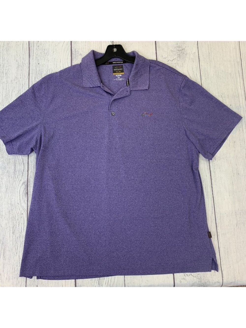 Greg Norman for Tasso Elba sz XXL Golf Polo SS Purple Play Dry